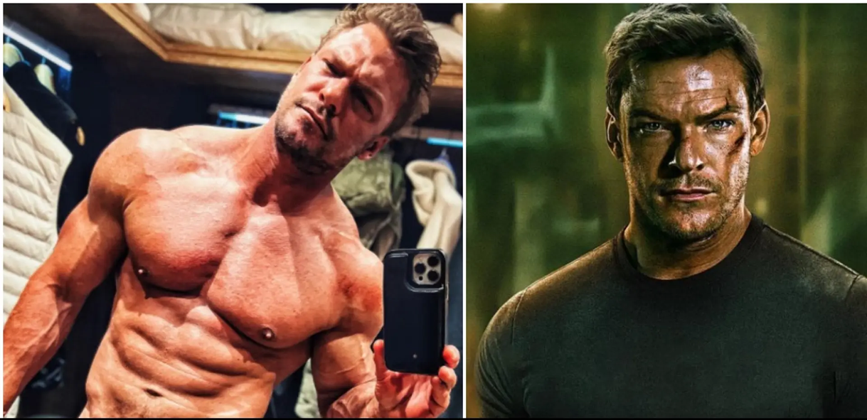 Los ejercicios del actor Alan Ritchson para ganar 13kg de músculo para ...